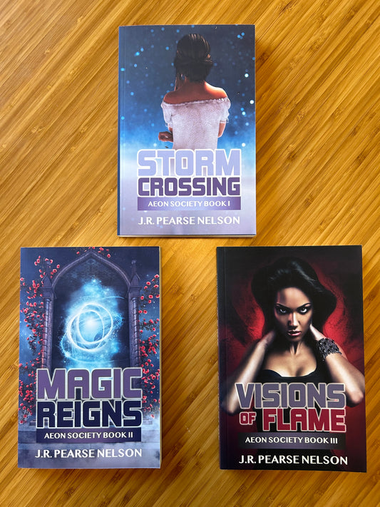 AEON SOCIETY FANTASY ROMANCE BUNDLE: STORM CROSSING #1, MAGIC REIGNS #2, VISIONS OF FLAME #3