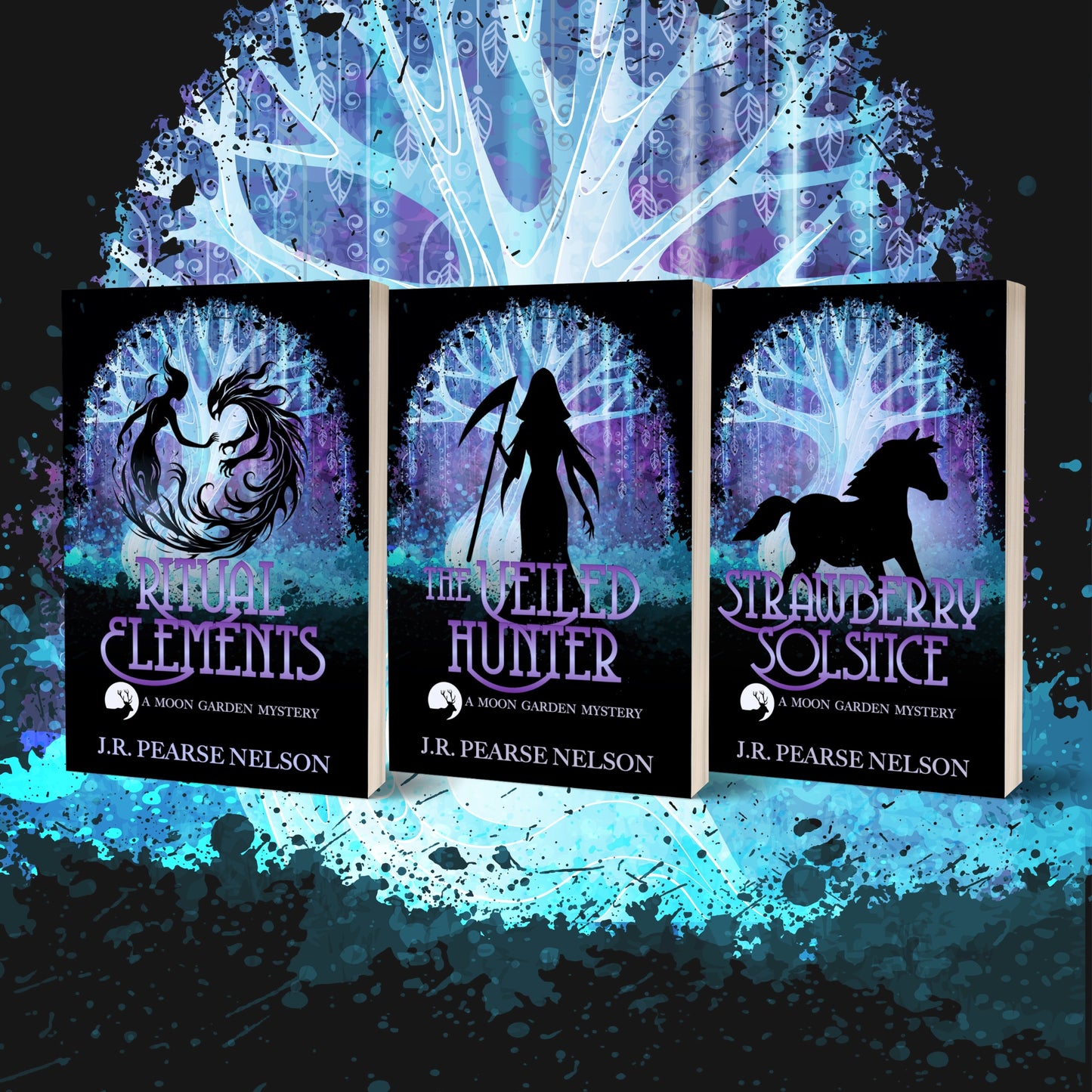 MOON GARDEN MYSTERIES BUNDLE: RITUAL ELEMENTS #4, THE VEILED HUNTER #5, STRAWBERRY SOLSTICE #6