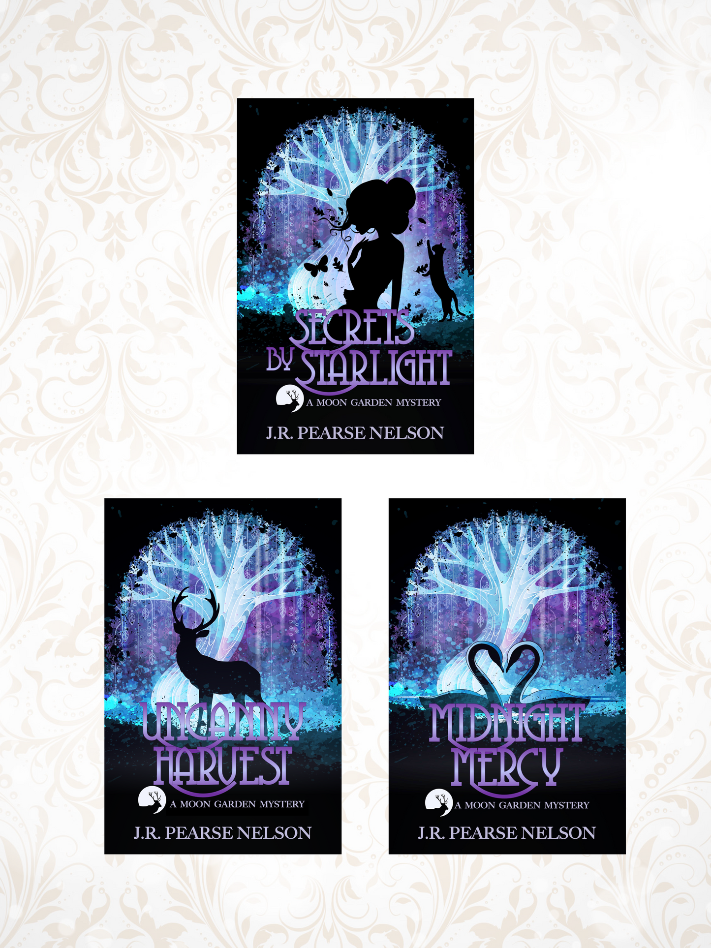 MOON GARDEN MYSTERIES EBOOK BOXSET: SECRETS BY STARLIGHT #1, UNCANNY HARVEST #2, MIDNIGHT MERCY #3