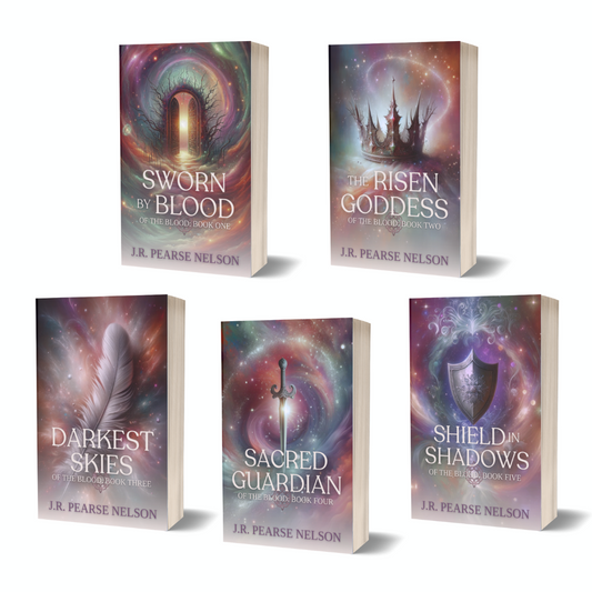 Of the Blood complete series collection in paperback fantasy romance author J.R. Pearse Nelson